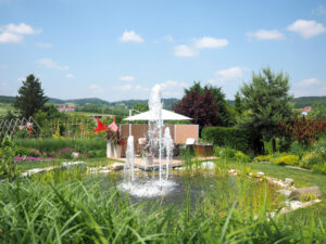 Wasserfontänen im Garten der Sehnsucht
