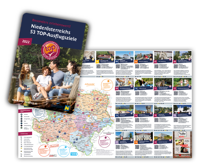 Mobilitätskarte 2022 Die gedruckte Karte der Niederösterreichs Top Ausflugsziele